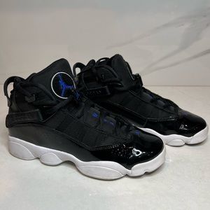 AIR JORDAN 6 Rings Black, Royal Blue, White | 6Y